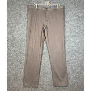 Faherty Pants Mens 38 Gray/Tan Chinos Straight Leg Casual Classic